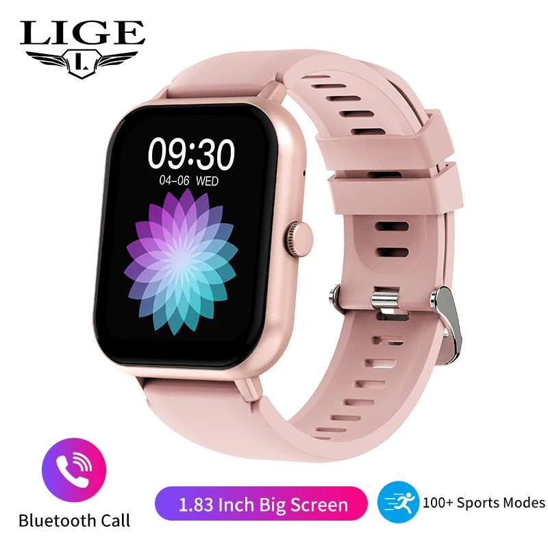 LIGE Waterproof Smart Watch with Bluetooth Call & Voice Assistant