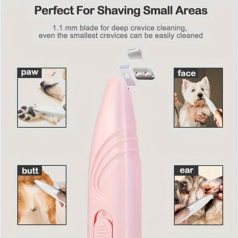 Cordless Pet Paw Trimmer – Low Noise Clippers for Dogs & Cats