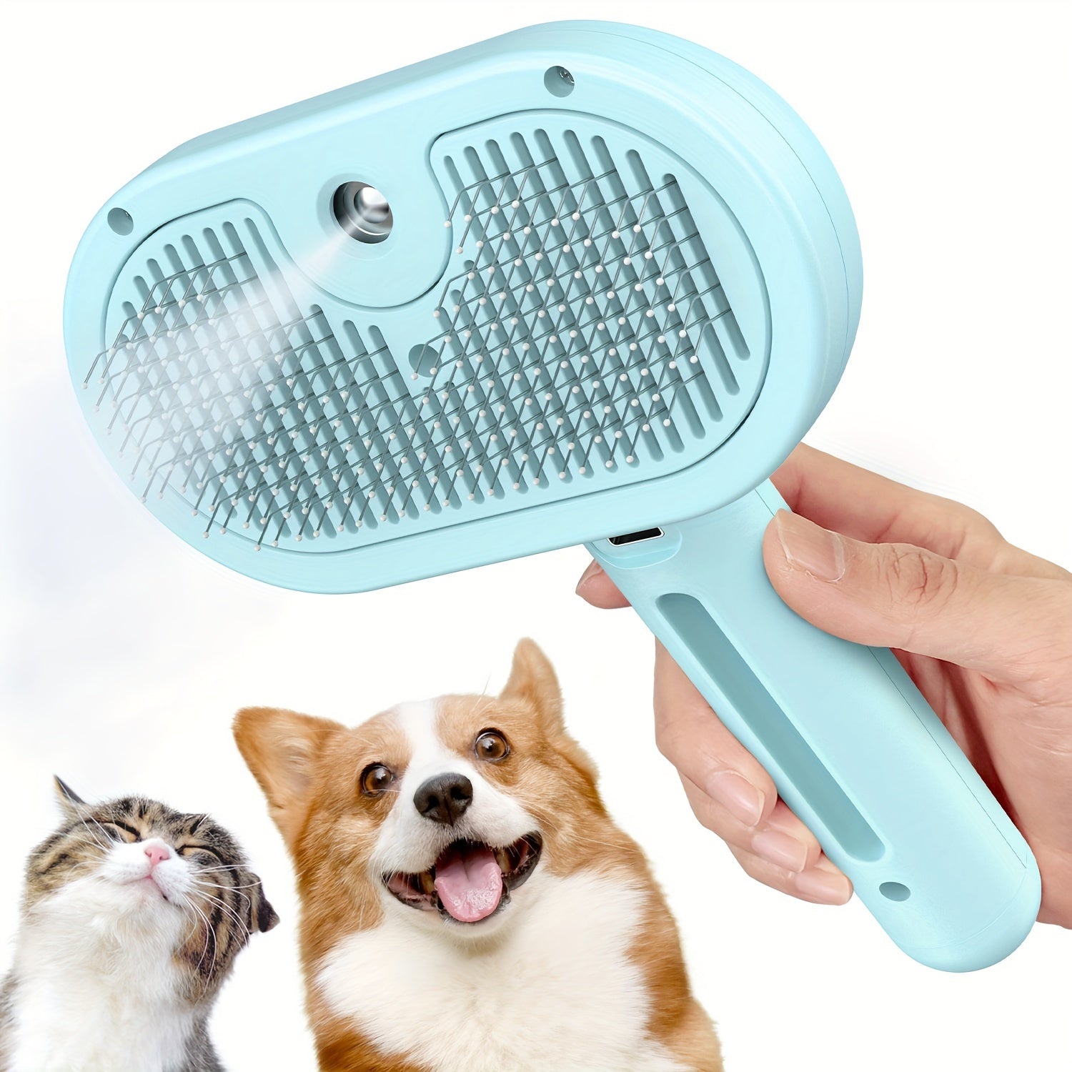 LIVEKEY Multifunctional Steam Pet Brush – USB Rechargeable Grooming Tool