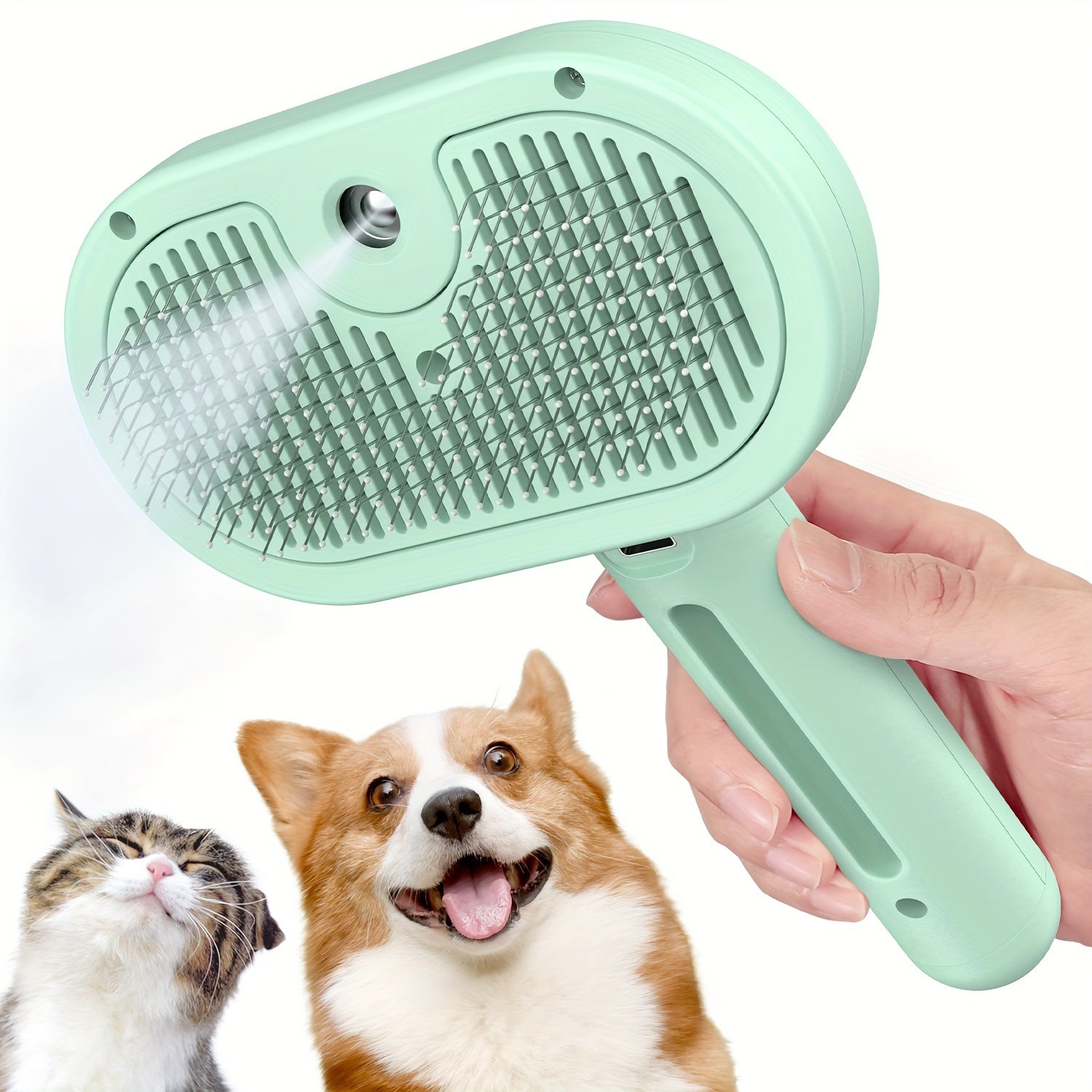 LIVEKEY Multifunctional Steam Pet Brush – USB Rechargeable Grooming Tool